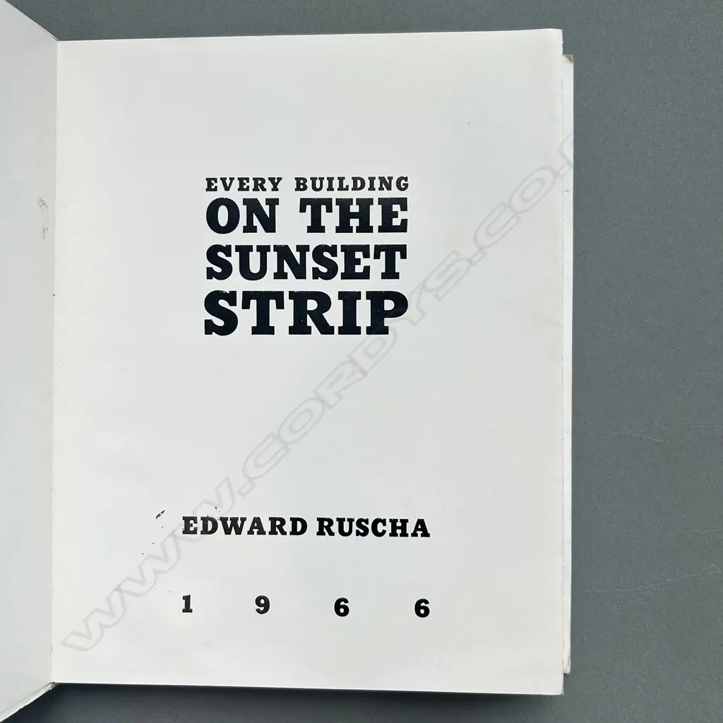 EDWARD RUSCHA: THE SUNSET STRIP Image 1++